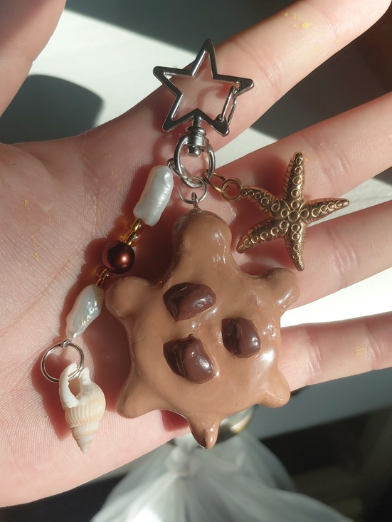 Hand Crafted Accessories - Handcrafted Cookie Turtle Keychain